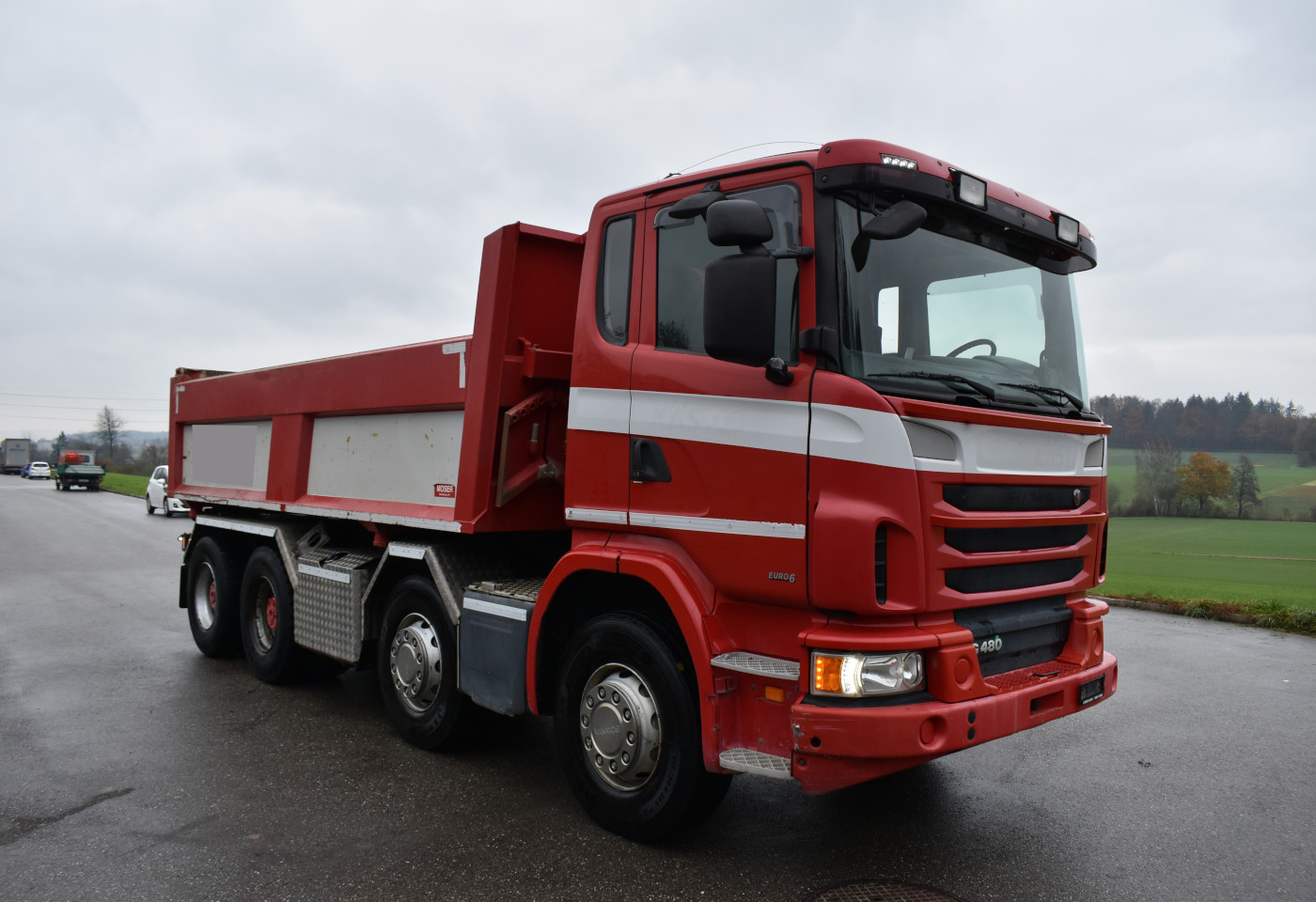 SCANIA G480 8x4 SWS Kipper Silo Wechselbrücke koffer swisstruck